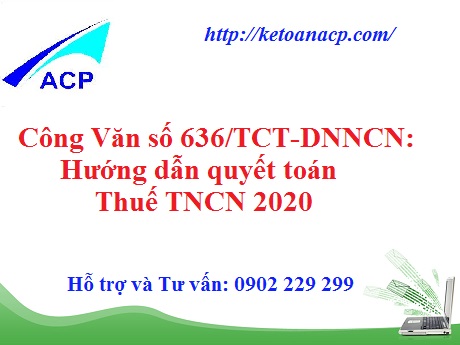 Hướng dẫn quyết toán thuế TNCN năm 2020